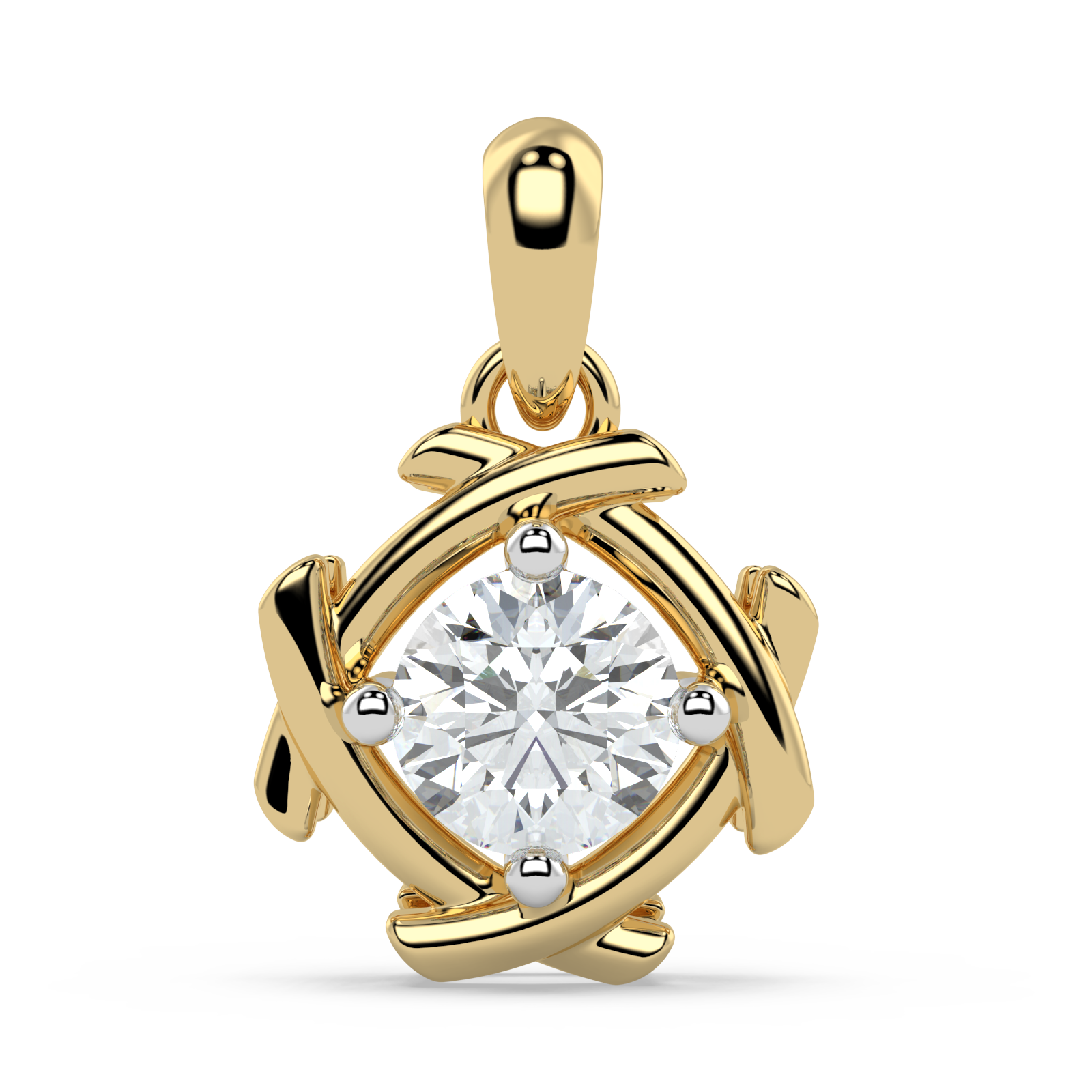 9K Gold Aquamarine Nose Pin