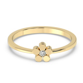 9K Gold Magnolia Ring