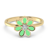 9K Gold Camellia Ring
