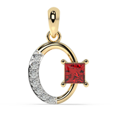 9K Gold Crystal Pendant