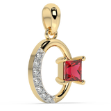 9K Gold Crystal Pendant