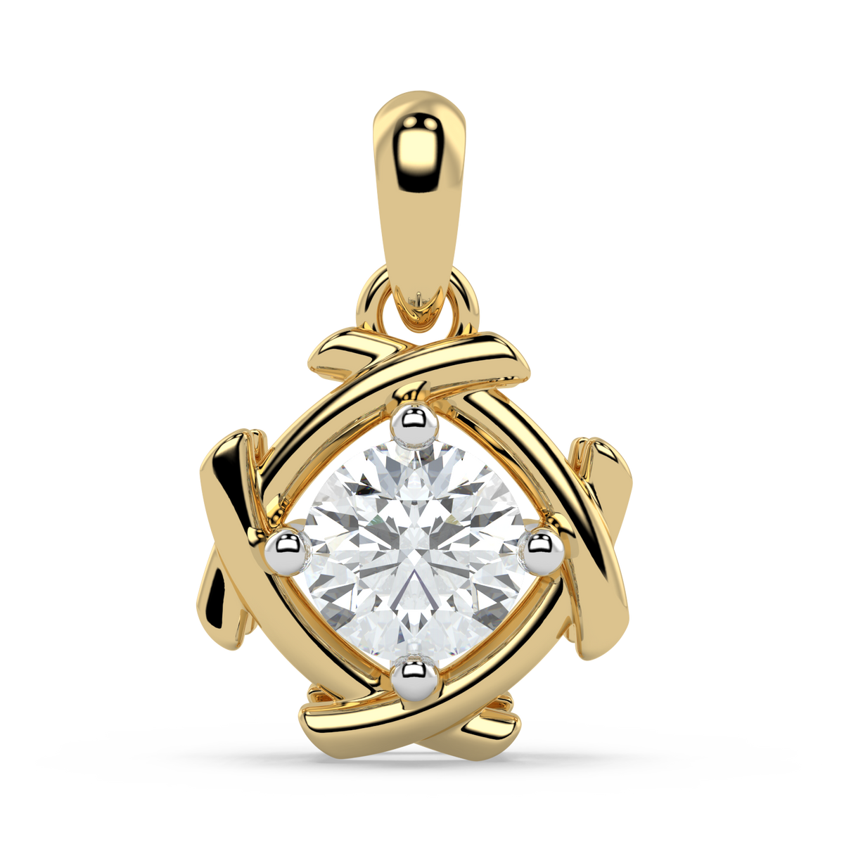 9K Gold Aquamarine Nose Pin