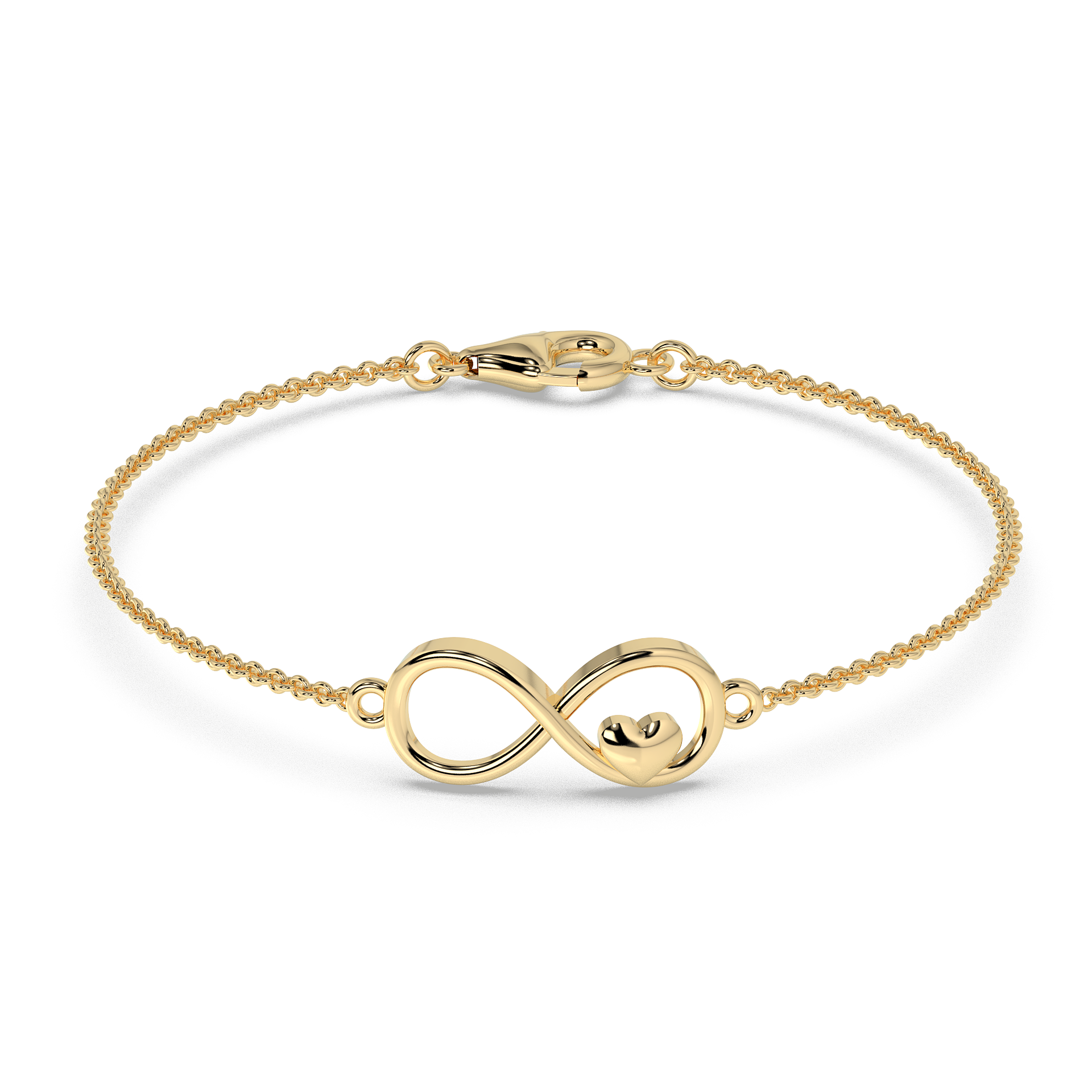 9K Gold Amethyst Bracelet