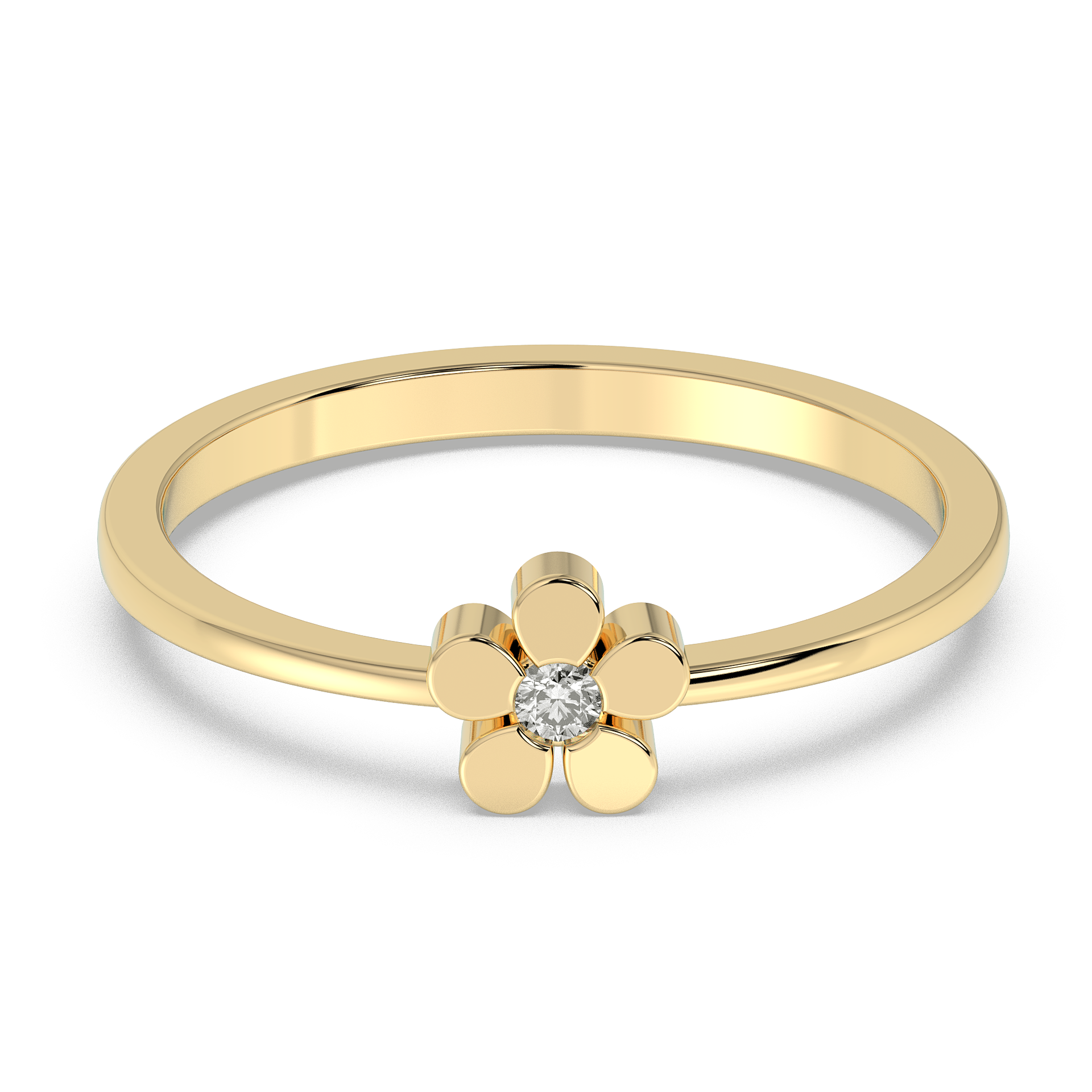 9K Gold Magnolia Ring