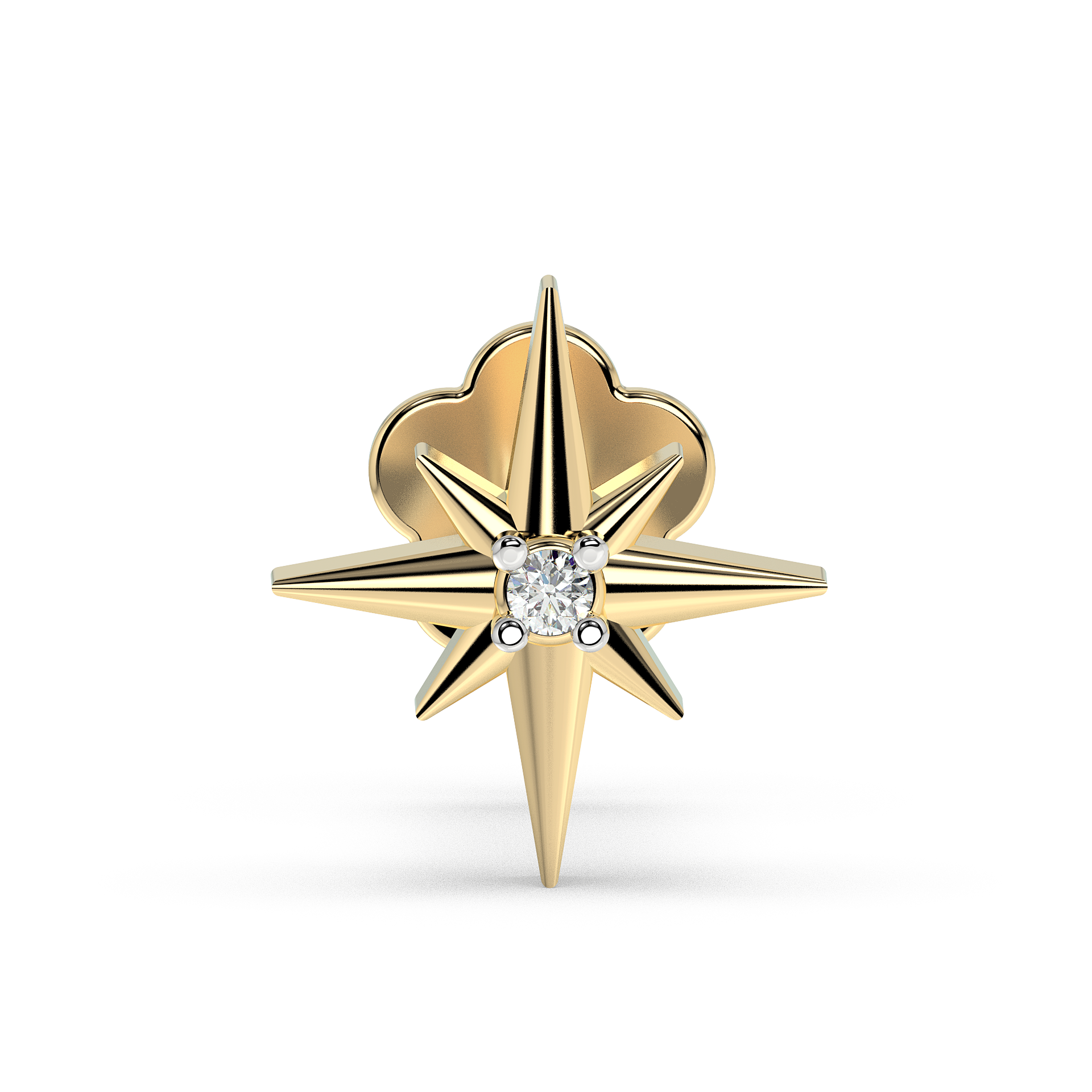 9K Gold Primavera Nose Pin