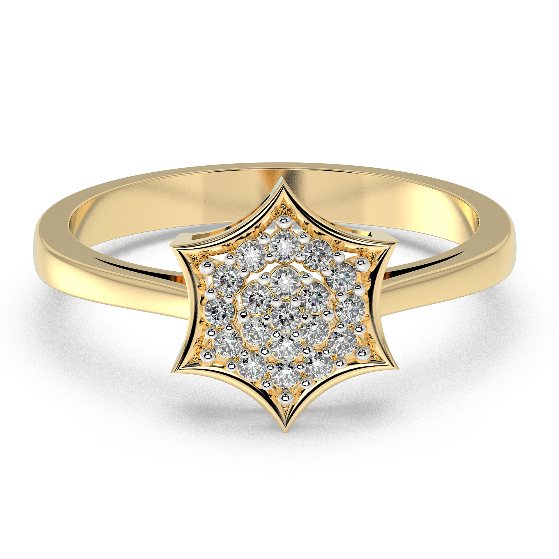 9K Gold Poppy Ring