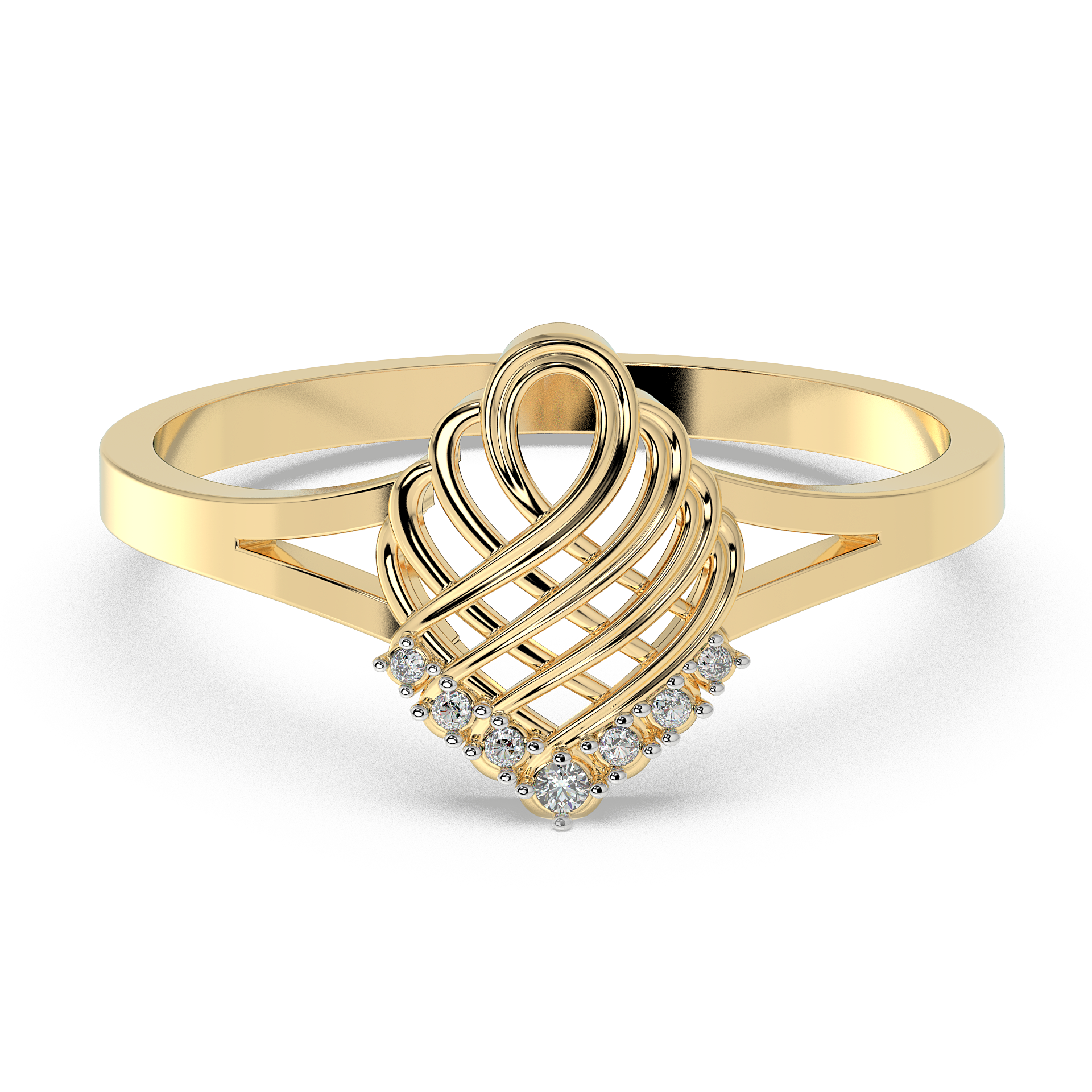 9K Gold Petunia Ring