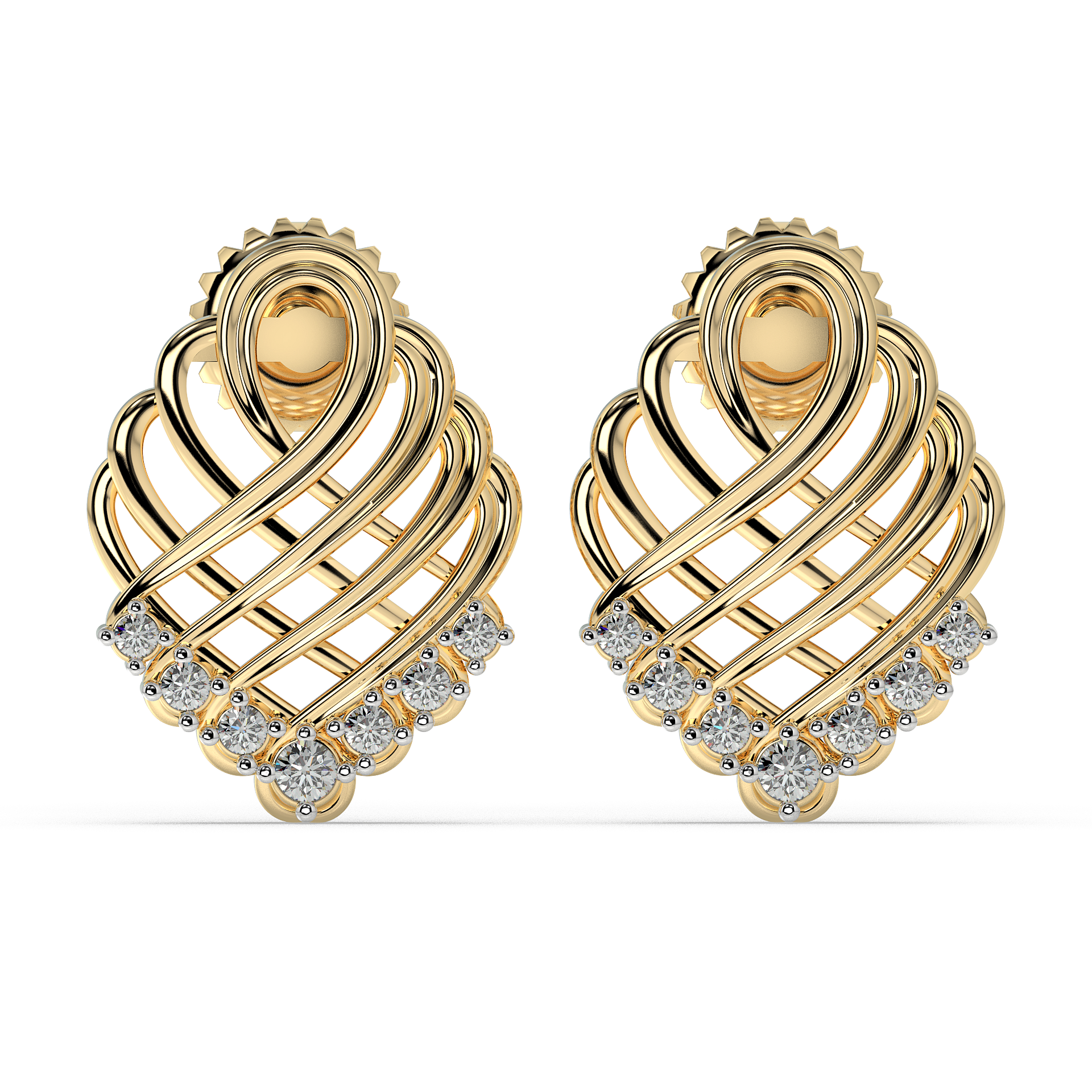 9K Gold Opaline Earrings