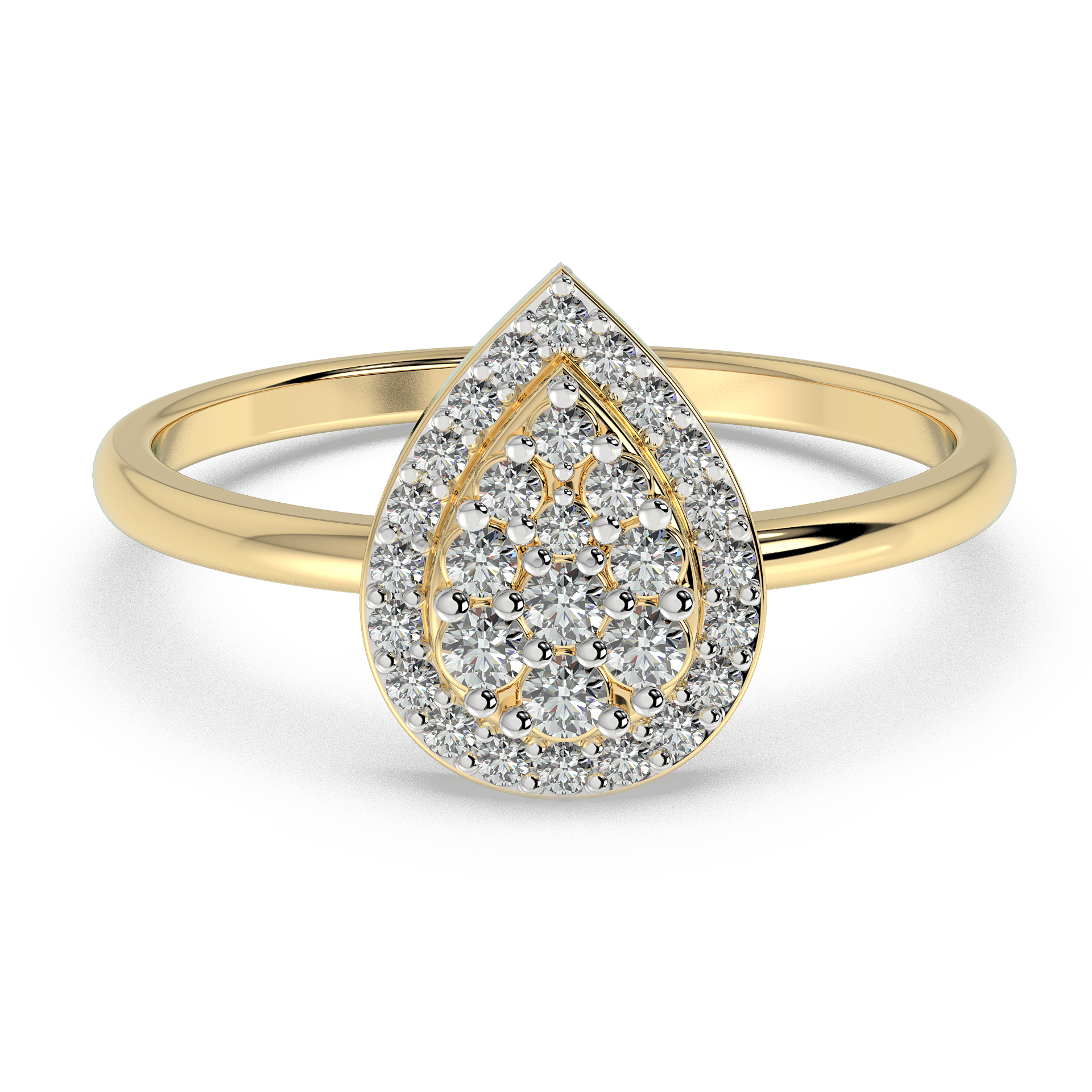 9K Gold Fleur Ring