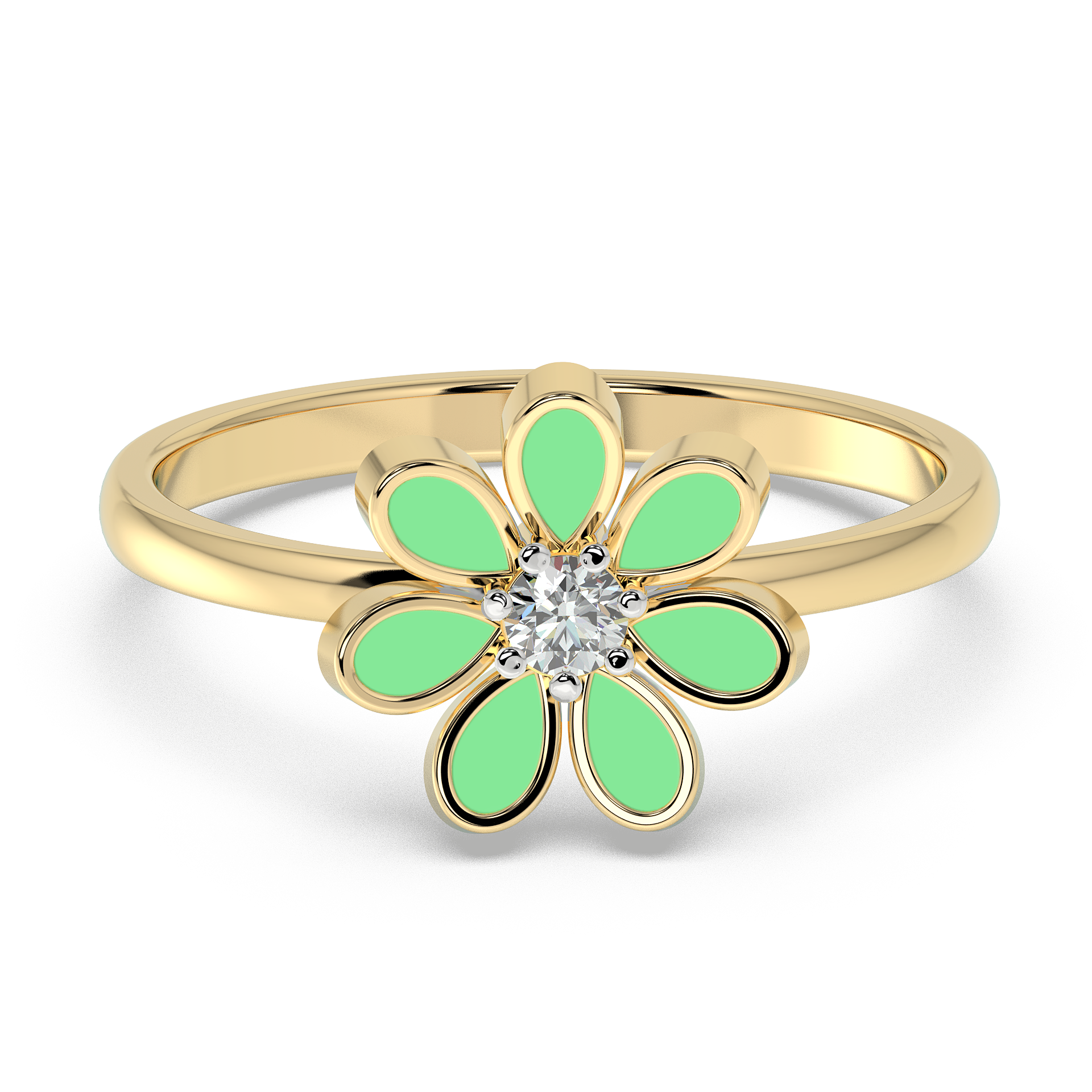 9K Gold Camellia Ring