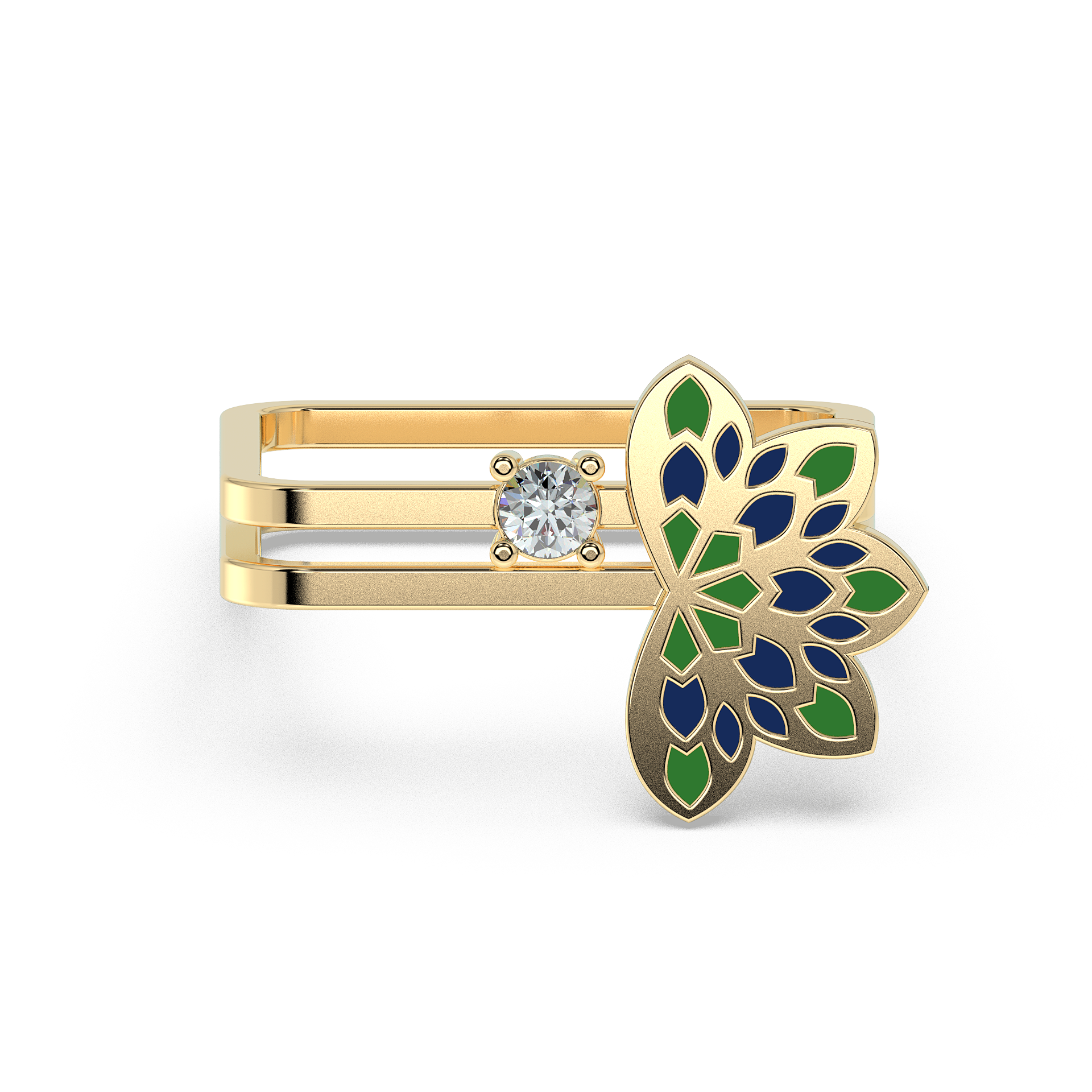 9K Gold Rose Ring