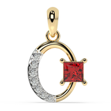 9K Gold Crystal Pendant