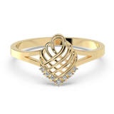 9K Gold Petunia Ring
