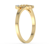 9K Gold Petunia Ring